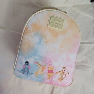 Disney Loungefly mini backpack Winnie the Pooh Tie Dye NWT *flawed*